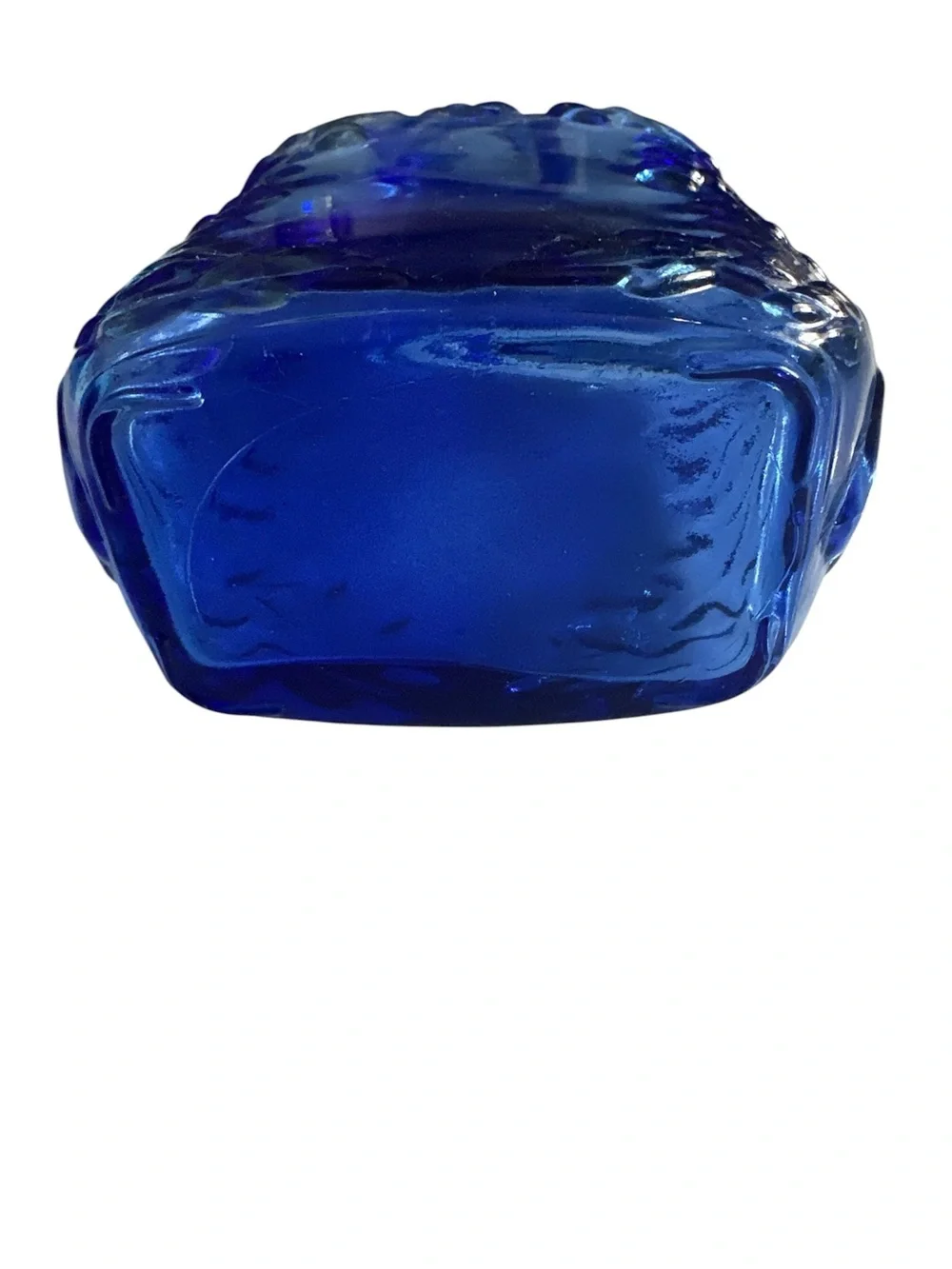 Vintage Cobalt Blue Glass Bottle Stamped Canada – Embossed Acorn & Oak Leaf